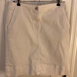 Talbots White Denim skirt, size 4